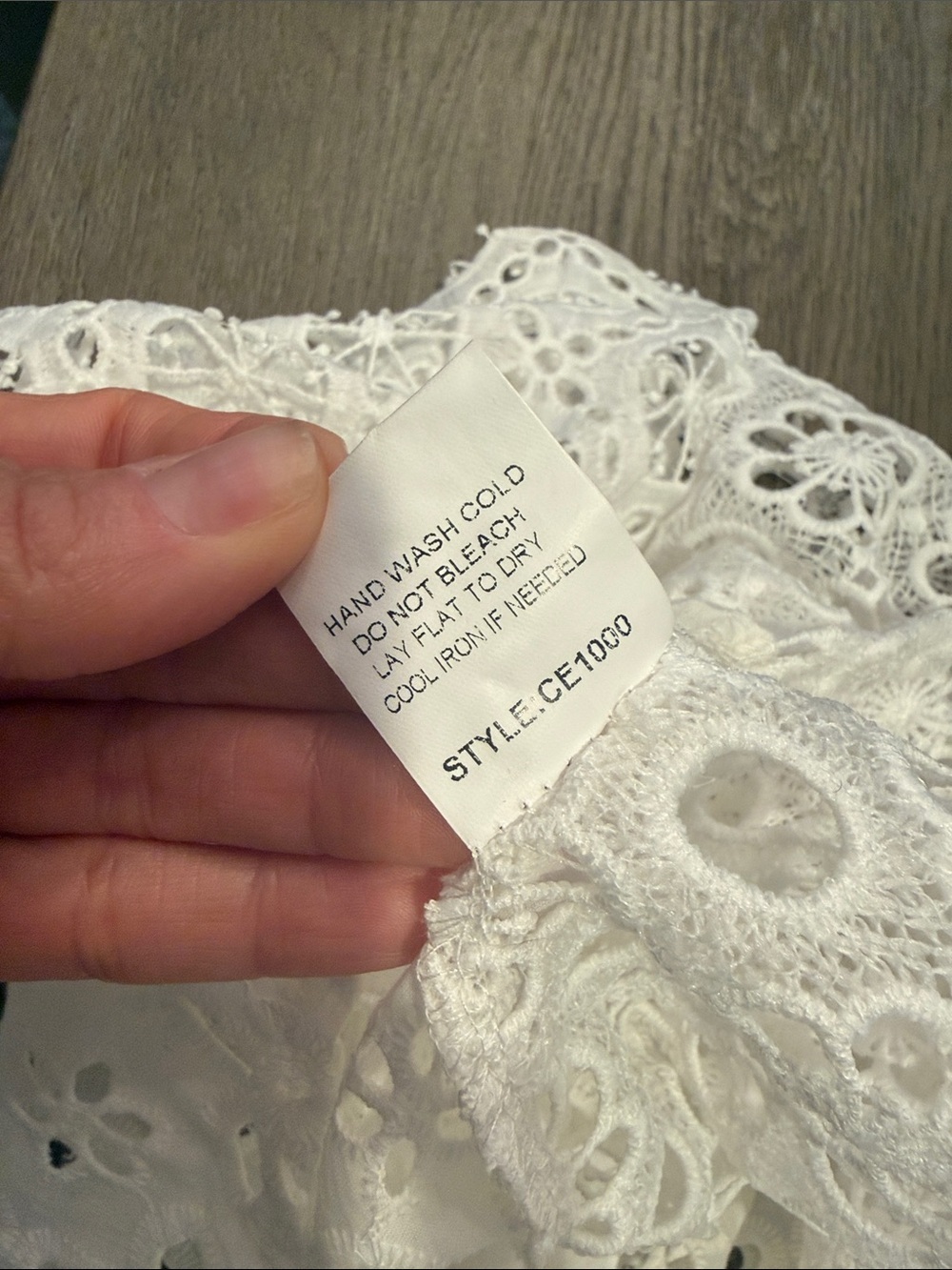White Eyelet Button-Up Shirt size small (nwt) - Picture 5 of 5